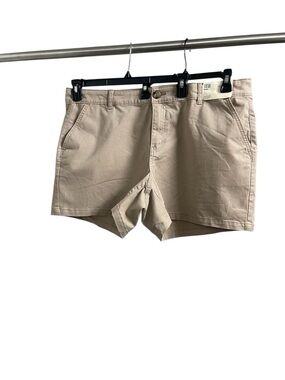 A.N.A A NEW APPROACH MID-RISE SHORTIE SHORT CHINO WOMENS BEIGE COLOR SIZE 18W
